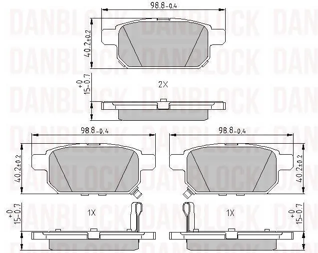 DANBLOCK fékbetétkészlet, tárcsafék - DB 510923 - TothCarparts