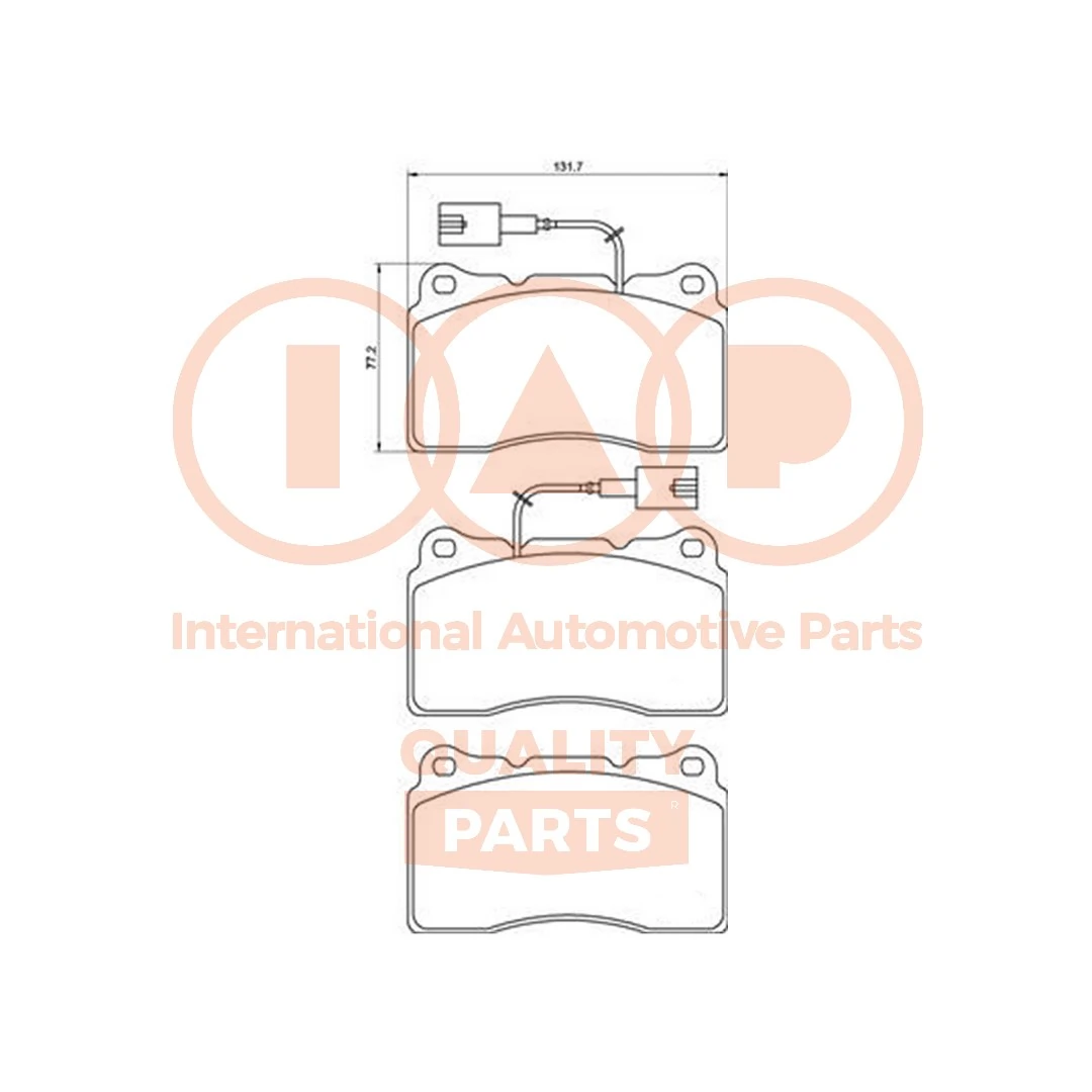 IAP QUALITY PARTS fékbetétkészlet, tárcsafék - 704-08104 - TothCarparts