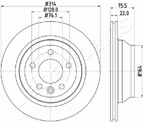 PEMEBLA féktárcsa - JAPDP-0934C - TothCarparts