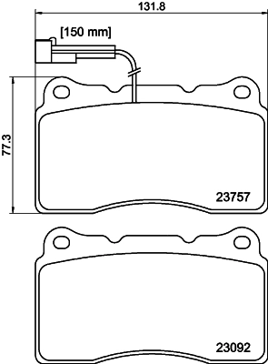 DON fékbetétkészlet, tárcsafék - PCP2098 - TothCarparts