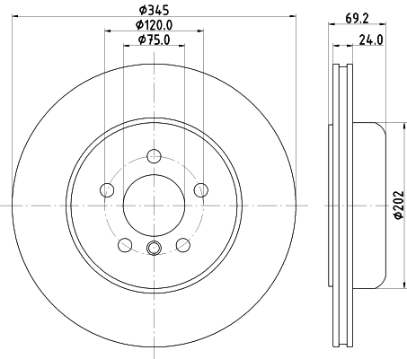 MINTEX féktárcsa - MDC83106C - TothCarparts