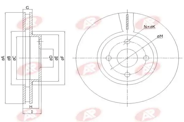 AP-SA féktárcsa - T2002V - TothCarparts