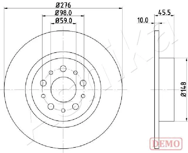 4X4 ESTANFI féktárcsa - EST-61-00-0203C - TothCarparts