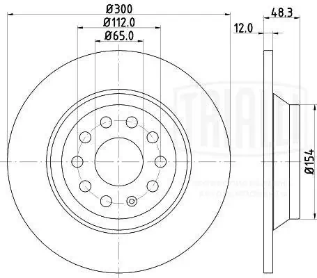 TRIALLI féktárcsa - DF 190443 - TothCarparts