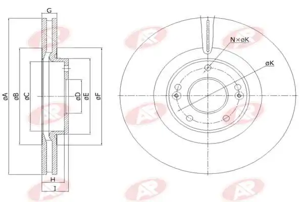 AP-SA féktárcsa - H2008V - TothCarparts