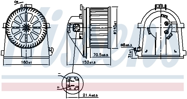 NISSENS Utastér-ventilátor - 87598 - TothCarparts