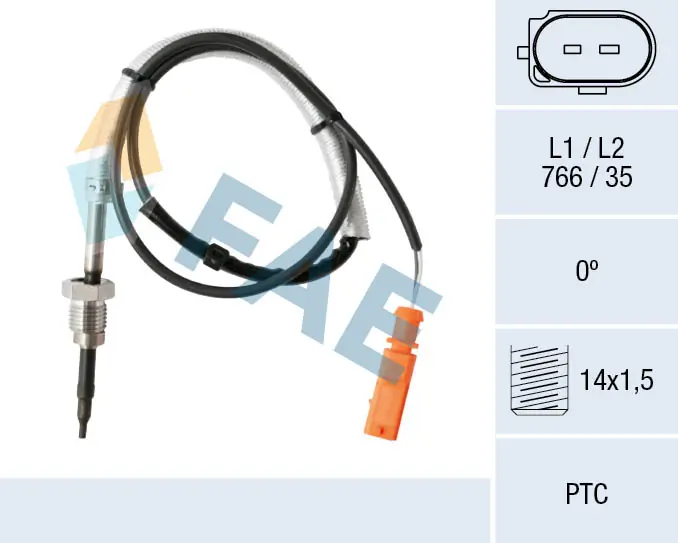 FAE Érzékelő, kipufogógáz-hőmérséklet - 68005 - TothCarparts