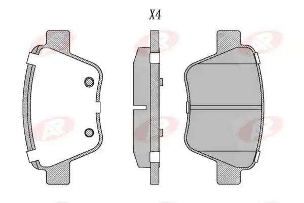 AP-SA fékbetétkészlet, tárcsafék - 5AP5409 - TothCarparts
