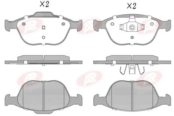 AP-SA fékbetétkészlet, tárcsafék - 5AP913 - TothCarparts