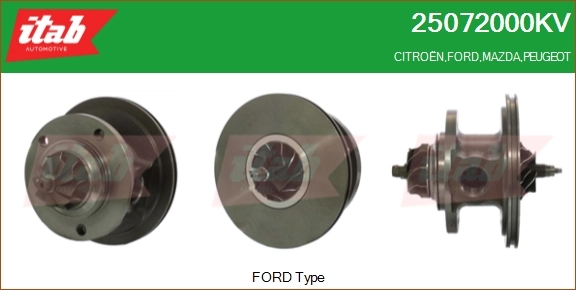 ITAB AUTOMOTIVE Törzscsoport, turbótöltő - 25072000KV - TothCarparts