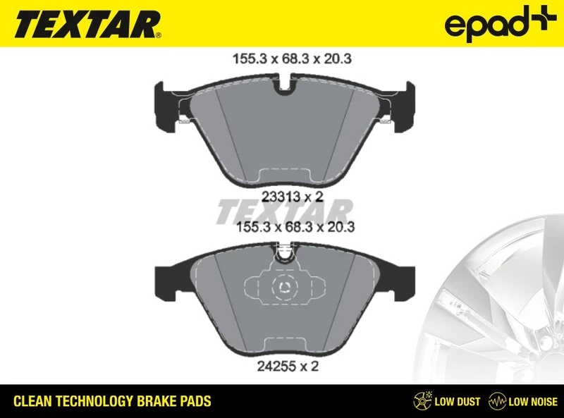 TEXTAR fékbetétkészlet, tárcsafék - 2331301CP - TothCarparts