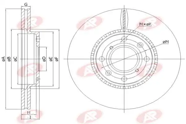 AP-SA féktárcsa - S5001V - TothCarparts