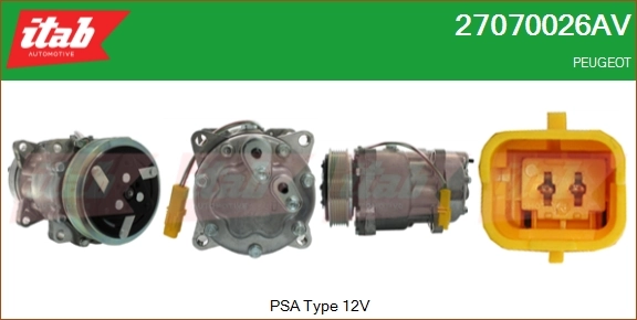 ITAB AUTOMOTIVE kompresszor, klíma - 27070026AV - TothCarparts