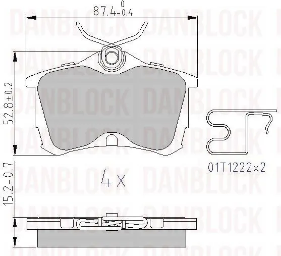 DANBLOCK fékbetétkészlet, tárcsafék - DB 510449 - TothCarparts