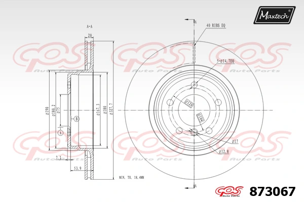 MAXTECH féktárcsa - 873067 - TothCarparts