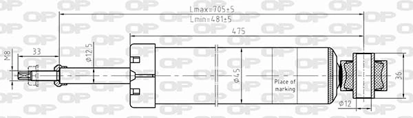 OPEN PARTS lengéscsillapító - SAB8638.32 - TothCarparts