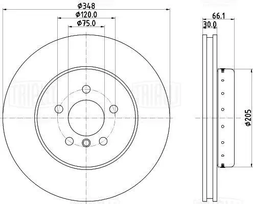 TRIALLI féktárcsa - DF 190426 - TothCarparts