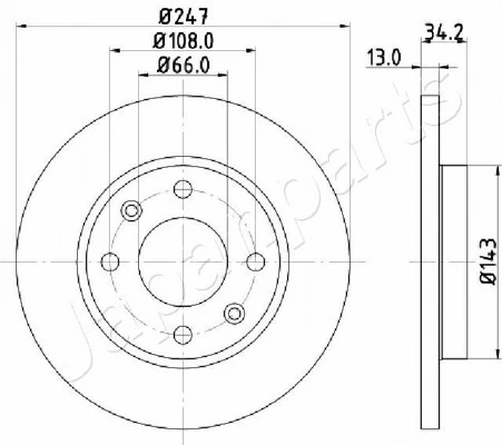 PEMEBLA féktárcsa - JAPDI-0630 - TothCarparts