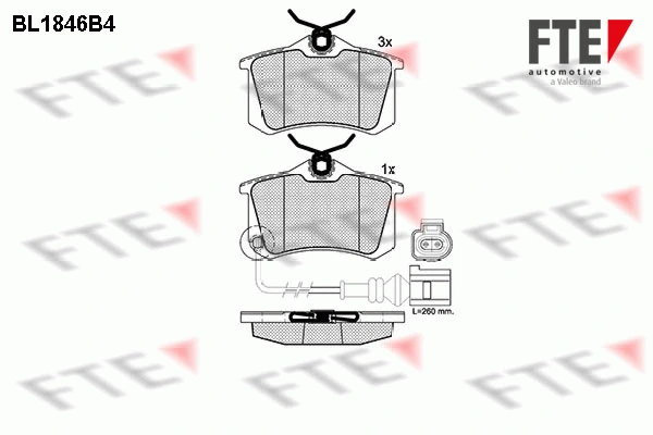 FTE fékbetétkészlet, tárcsafék - 9010427 - TothCarparts