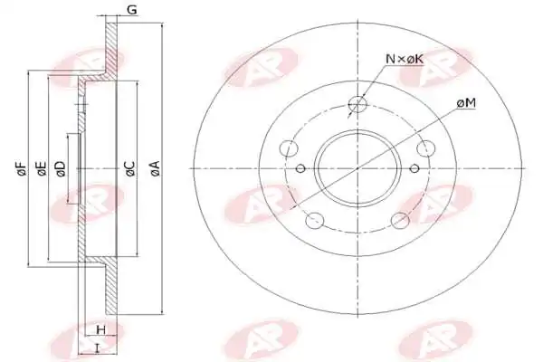 AP-SA féktárcsa - T2050P - TothCarparts