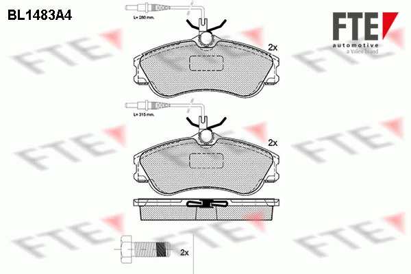 FTE fékbetétkészlet, tárcsafék - 9010214 - TothCarparts
