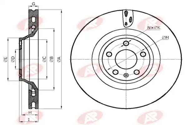 AP-SA féktárcsa - A1008V - TothCarparts