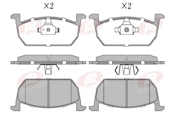 AP-SA fékbetétkészlet, tárcsafék - 5AP2055 - TothCarparts