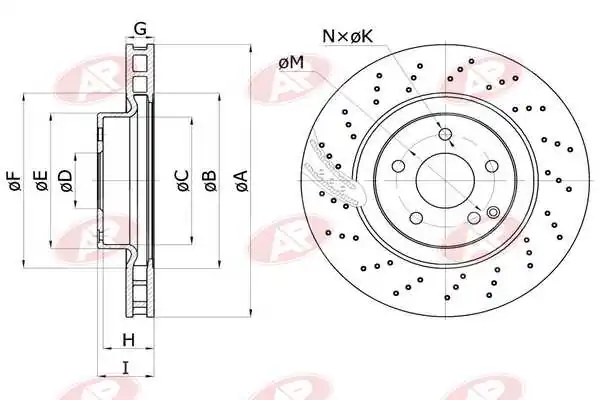 AP-SA féktárcsa - M2032V - TothCarparts