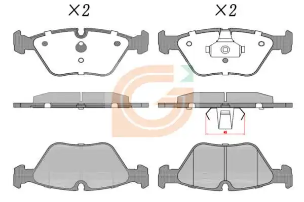 GAMA-SA fékbetétkészlet, tárcsafék - GA10153 - TothCarparts