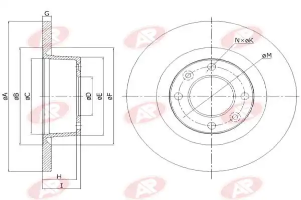 AP-SA féktárcsa - C1002P - TothCarparts