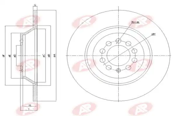 AP-SA féktárcsa - A1015P - TothCarparts