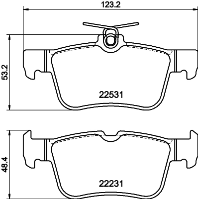 HELLA PAGID fékbetétkészlet, tárcsafék - 8DB 355 041-071 - TothCarparts