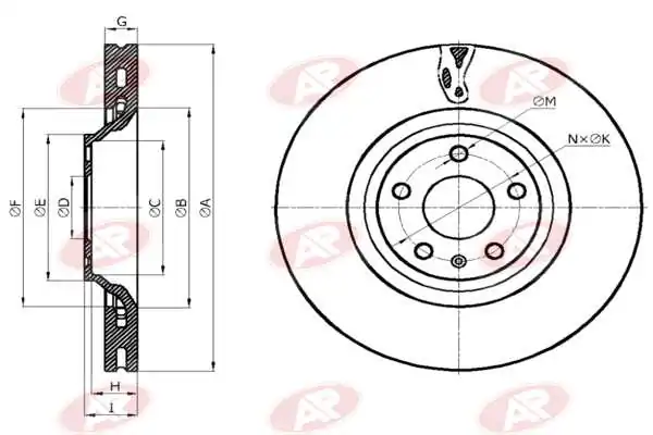 AP-SA féktárcsa - A1047V - TothCarparts
