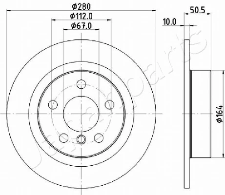 PEMEBLA féktárcsa - JAPDP-0105 - TothCarparts