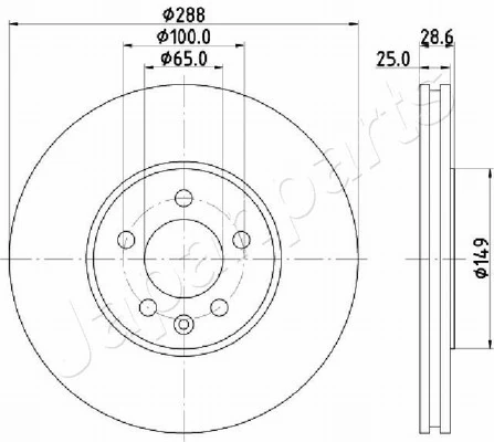 PEMEBLA féktárcsa - JAPDI-0950 - TothCarparts