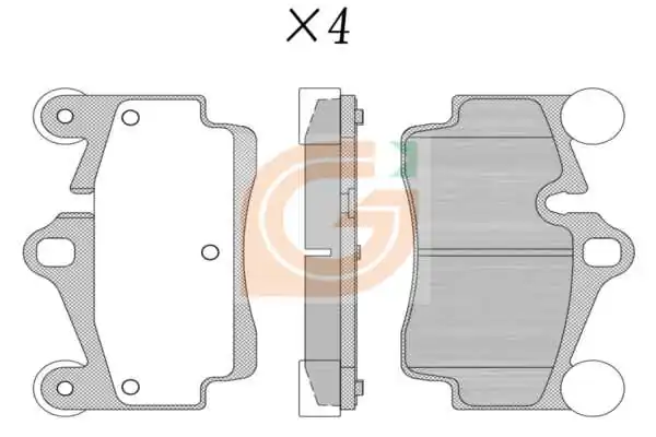 GAMA-SA fékbetétkészlet, tárcsafék - GA20032 - TothCarparts
