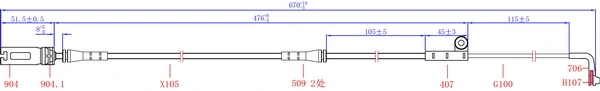 Hi-Q figyelmezető kontaktus, fékbetétkopás - SWS1404 - TothCarparts