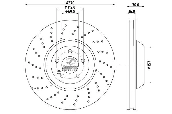 SCHNIEDER AUTOTECH féktárcsa - BZS55.00094 - TothCarparts