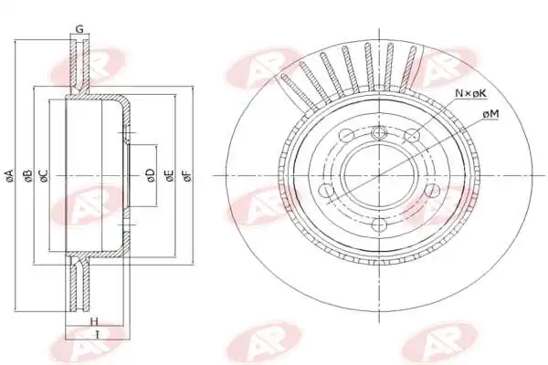 AP-SA féktárcsa - B2074V - TothCarparts