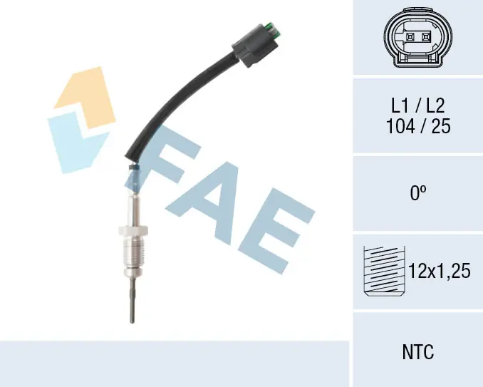 FAE Érzékelő, kipufogógáz-hőmérséklet - 68601 - TothCarparts