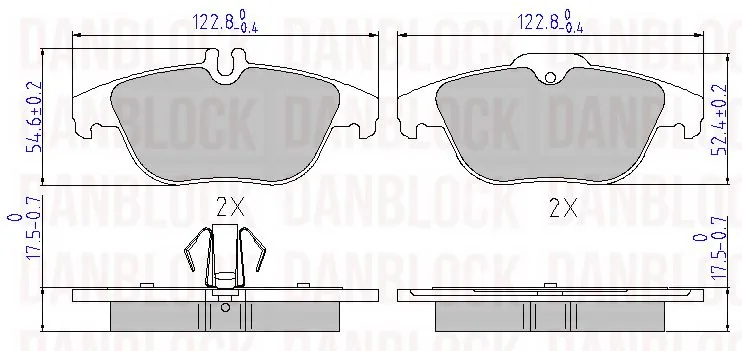 DANBLOCK fékbetétkészlet, tárcsafék - DB 510547 - TothCarparts