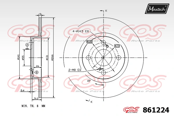 MAXTECH féktárcsa - 861224 - TothCarparts