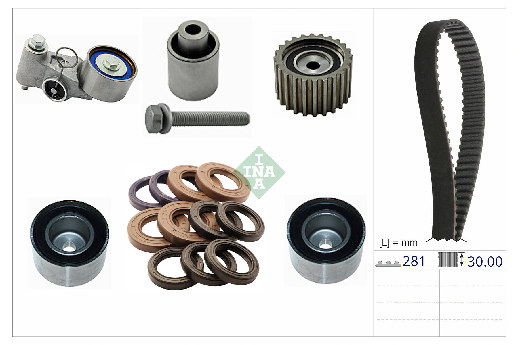 Schaeffler INA Fogasszíjkészlet - 530 0878 10 - TothCarparts