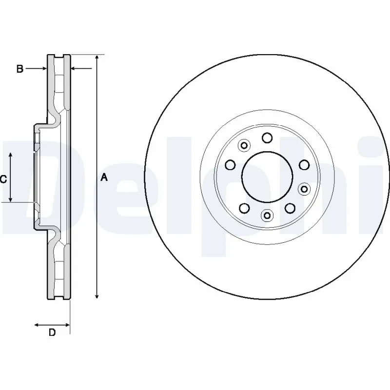 DELPHI féktárcsa - BG9151C-18B1 - TothCarparts