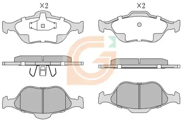 GAMA-SA fékbetétkészlet, tárcsafék - GA10583 - TothCarparts