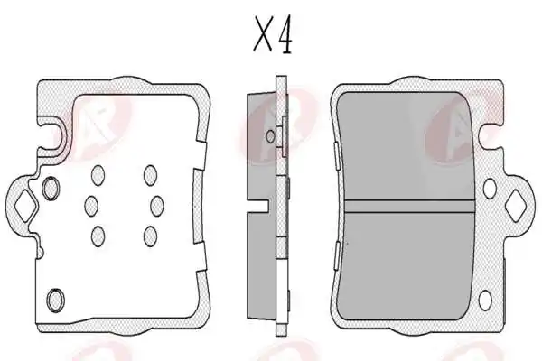 AP-SA fékbetétkészlet, tárcsafék - 5AP957 - TothCarparts