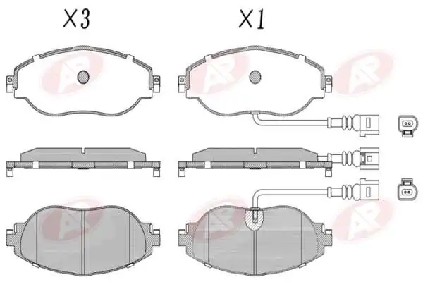AP-SA fékbetétkészlet, tárcsafék - 5AP1734 - TothCarparts