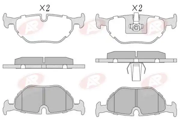 AP-SA fékbetétkészlet, tárcsafék - 5AP650 - TothCarparts
