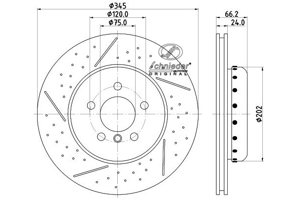 SCHNIEDER AUTOTECH féktárcsa - BMS55.00397 - TothCarparts