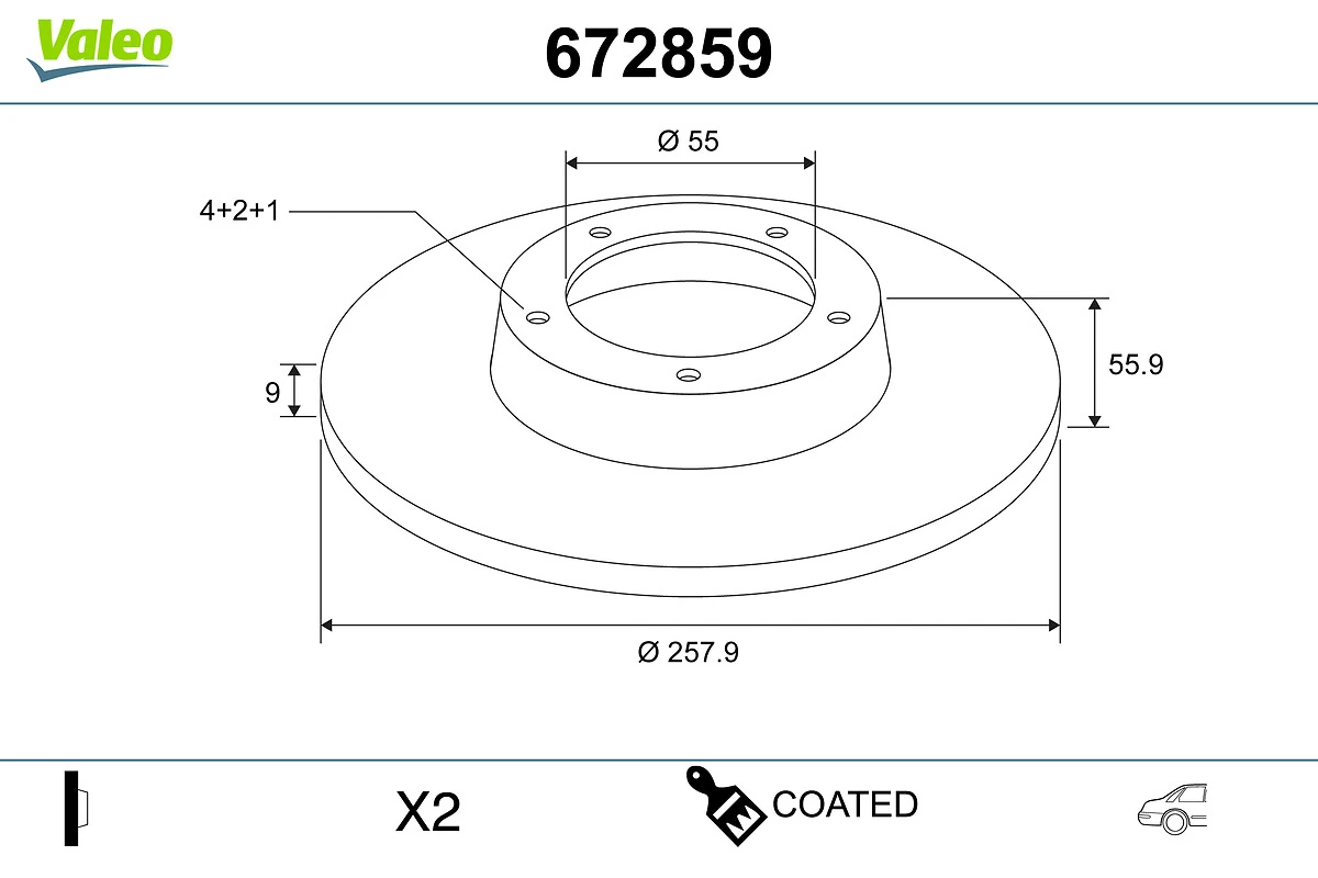 VALEO féktárcsa - 672859 - TothCarparts